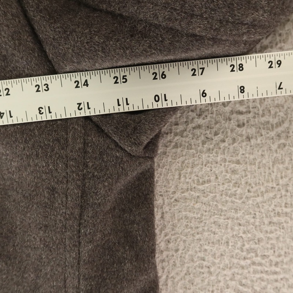 Claiborne Pea Coat Mens XL Gray Wool Blend Overcoat Flannel - Picture 10 of 11